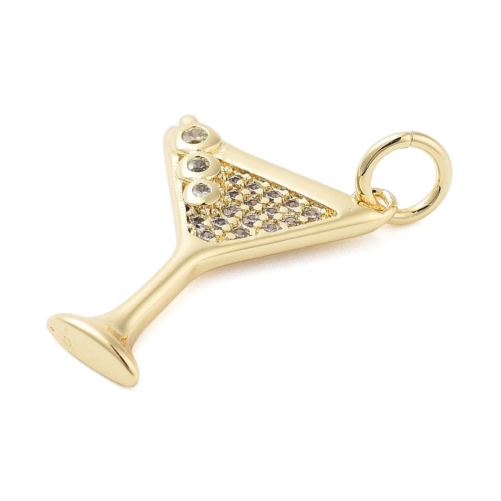 Martini glass charm