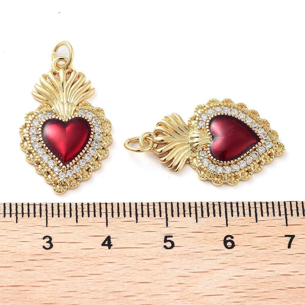 Red sacred heart charm