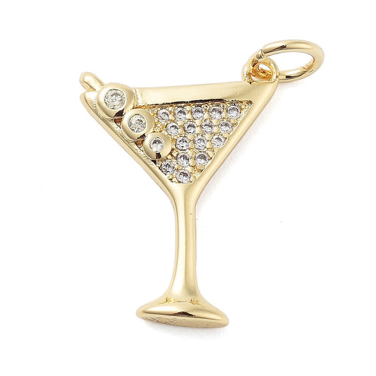 Martini glass charm