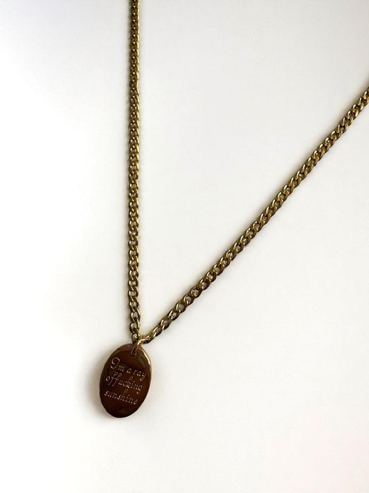 I’m a ray of fucking sunshine necklace