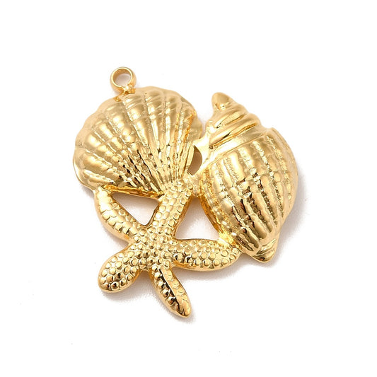 Estrella de mar y concha charm