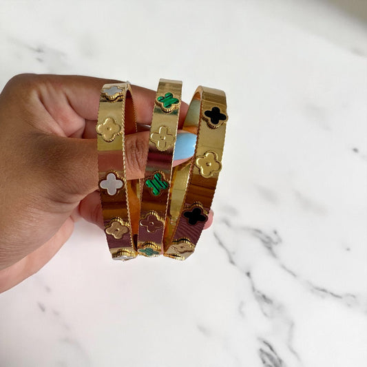 Trebol chunky bangle