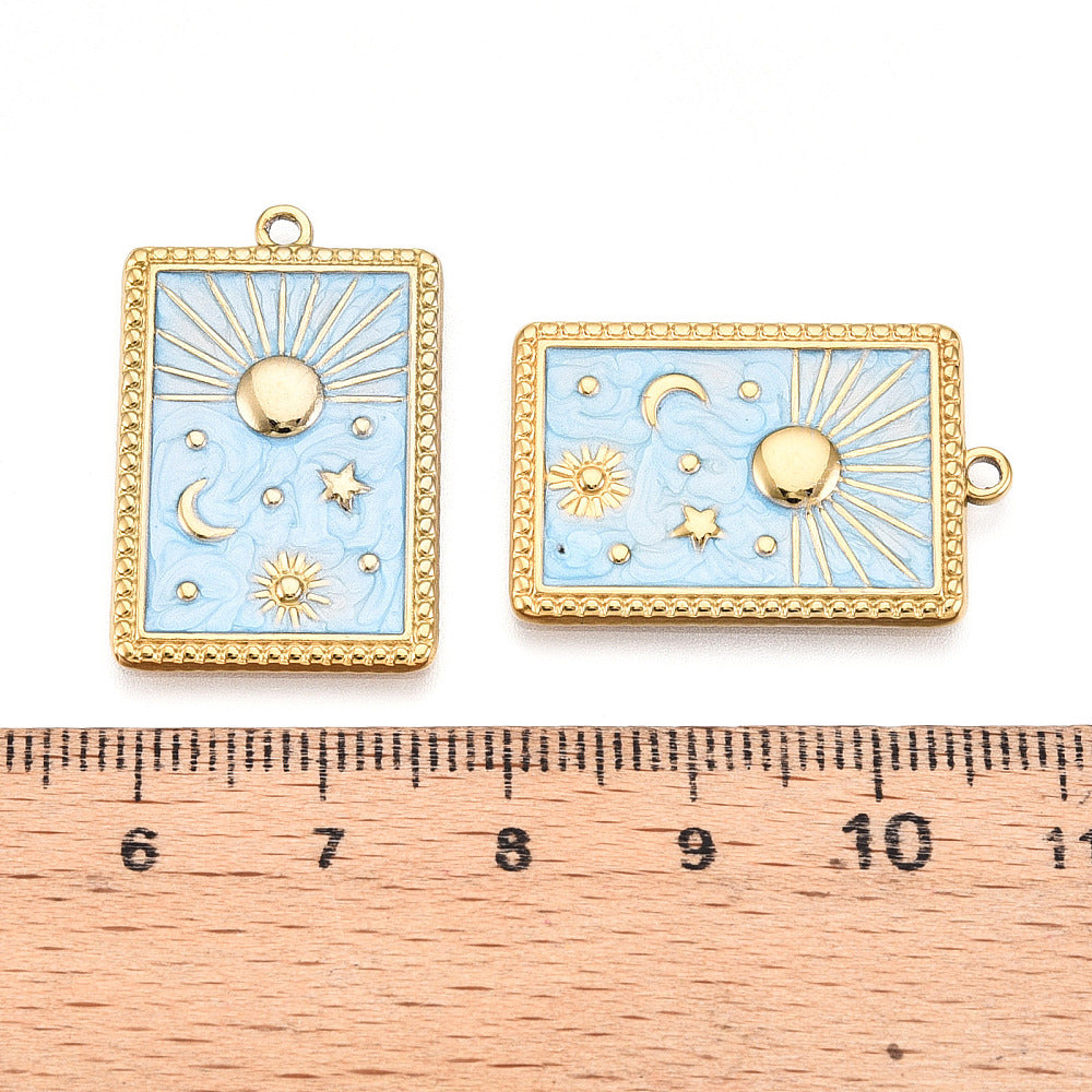 Moon and star charm
