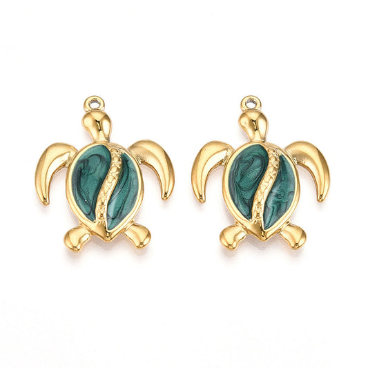 Tortuga verde charm